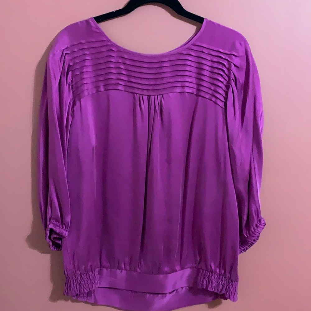 Like New Silk Fuschia Blouse